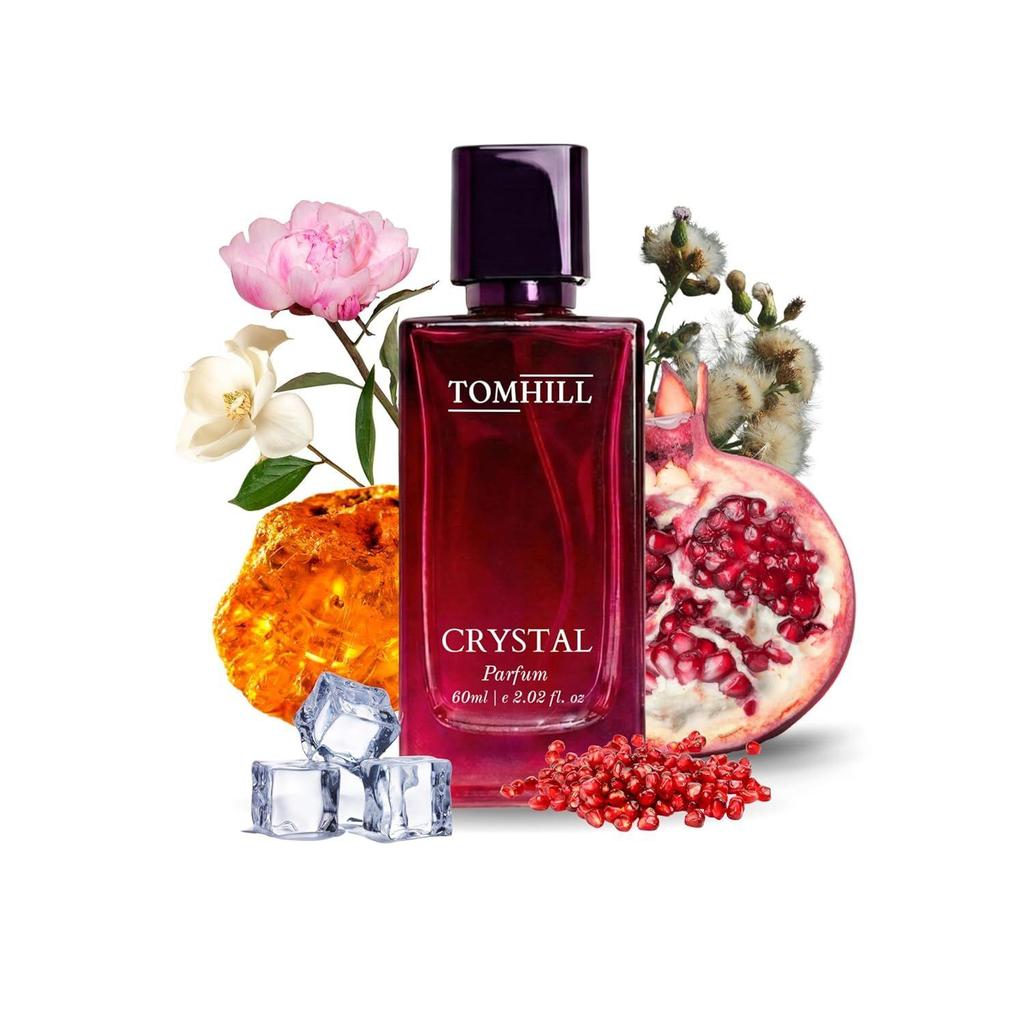 TOMHILL Crystal Fresh Perfume 60ml for Women – Long Lasting Eau de Parfum | Floral Fresh Fragrance | Elegant Velvet Pouch Included