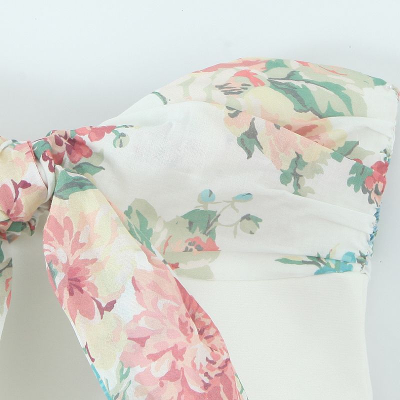 Kaslead New Women Clothes Western Style Fashion Print Thin Scarf Decoration Short Dress 3067303