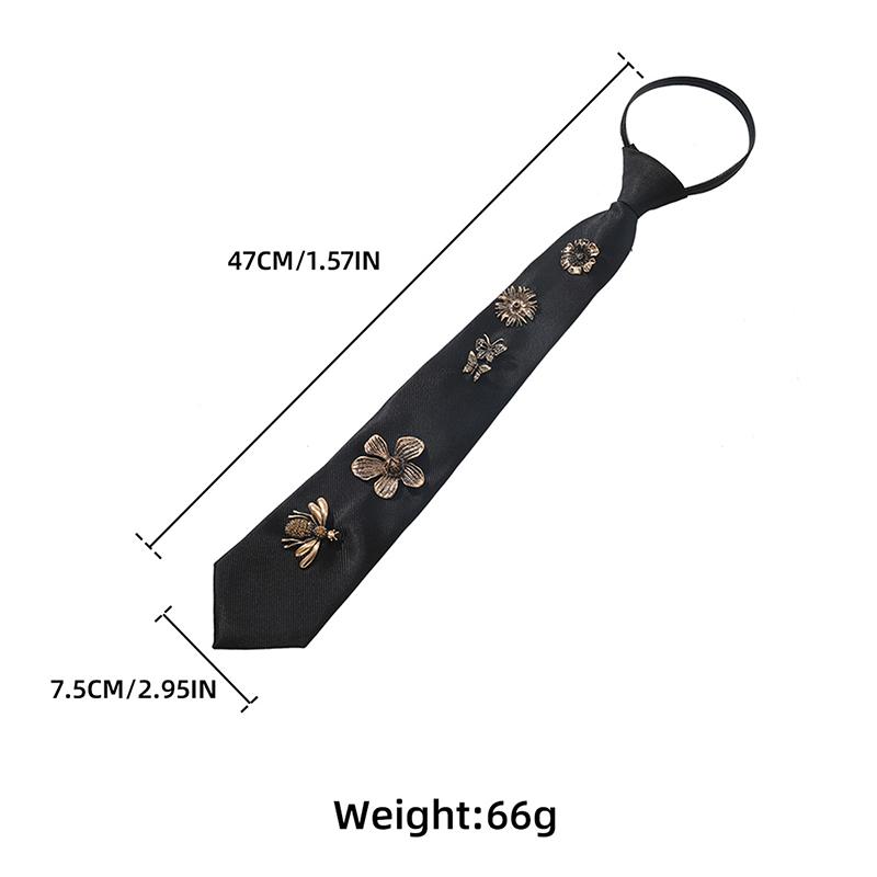 Versatile Flowers Butterfly Tie Luxury Design Shirt Tie Autumn Creativity Multi Element Splicing Accessories