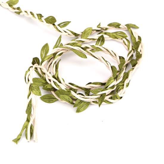 10m Cloth Hemp Rope Artificial Green Leaves Rattan DIY Craft Decorative Ribbon