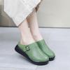 Fashion GKTINOO 2025 Summer New Genuine Leather Soft Sole Platform Slippers Handmade Hollow Sandals Women's Shoes Outside Slides