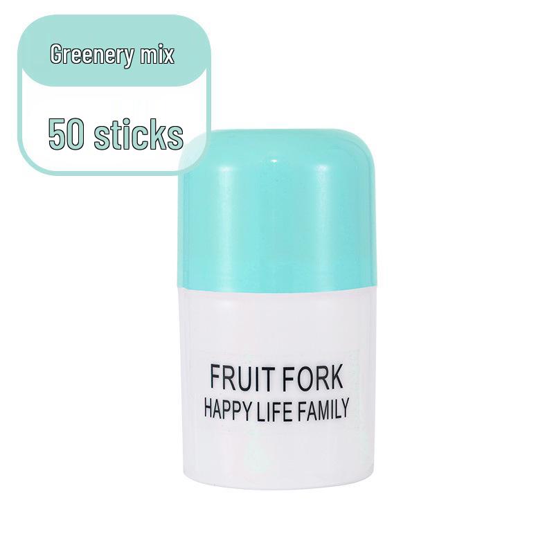 Disposable Plastic Fruit and Dessert Fork Set - Two-Pronged, Small Forks for Pastries, Cake, and More