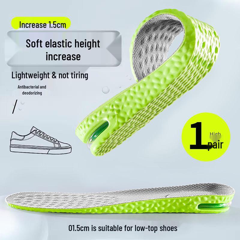 

Women s Soft Sole Height-Increasing Insoles, Invisible Style, Shock-Absorbing Air Cushion for Dad Shoes and Men s Sports Sneakers 37-38 [Adjustable]