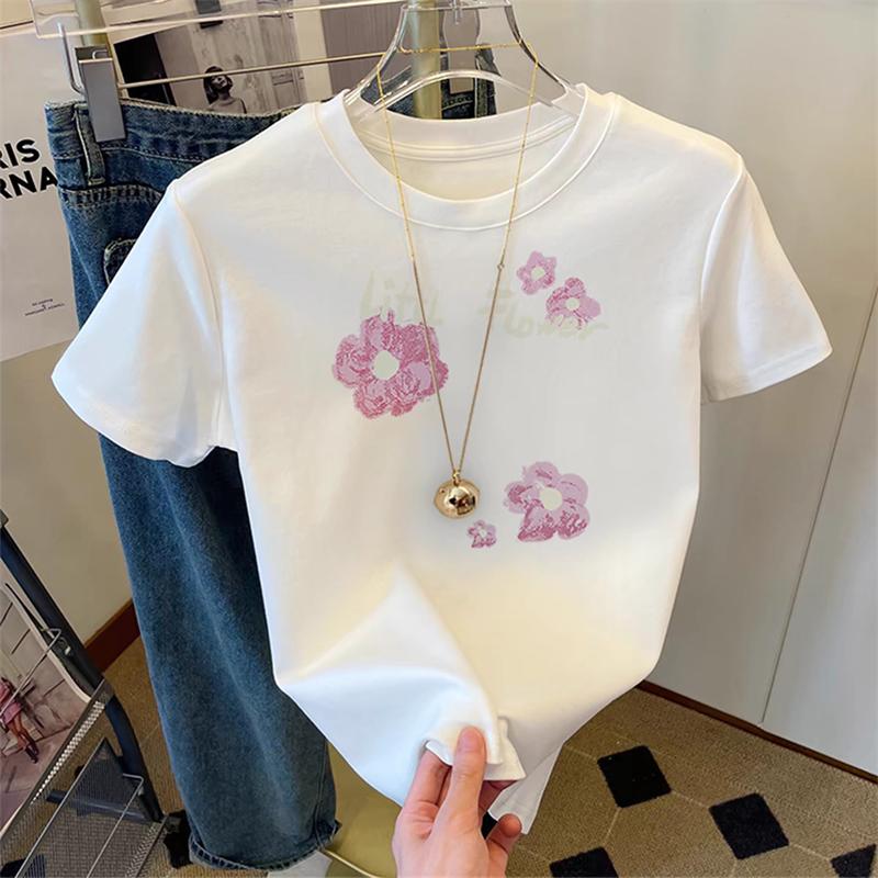 2025Printed Short Sleeve Plus Size Women's Short Sleeve T-Shirt Summer Loose Women's T-Shirt High Quality Letter Pattern CCXX210