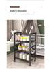 Multi-Layer Kitchen Vegetable & Microwave Storage Rack with Wheels