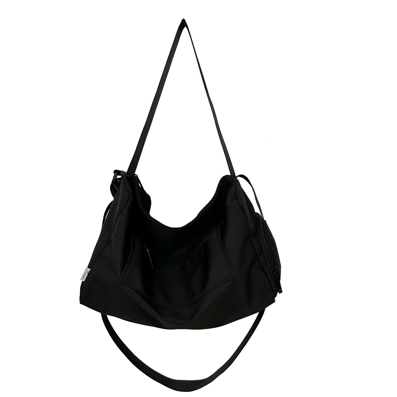 

Спортивная и досуговая фитнес-сумка с сухим и мокрым отделением, простая дорожная сумка большой вместимости с отделением для обуви и креплением на ручку чемодана чёрный