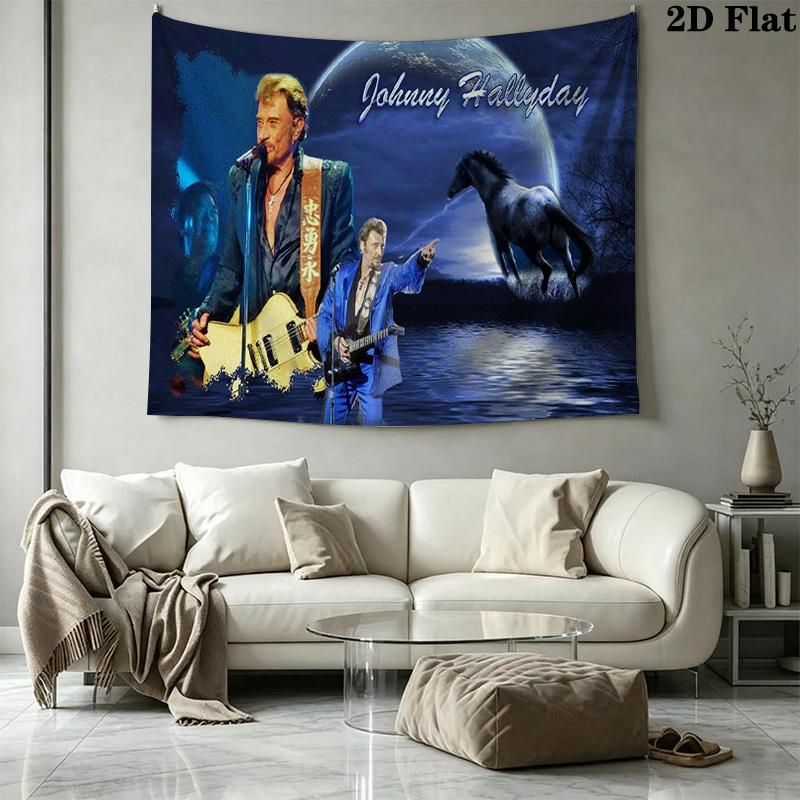 Johnny Wall Tapestry Aesthetic Wall Hanging Printed Fabric Blanket Decorative Tapestries for Bedroom Living Room Home Decor