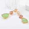 Bohemian Women Earrings Resin Vintage Geometry Piercing Hoop Jewelry Accessories