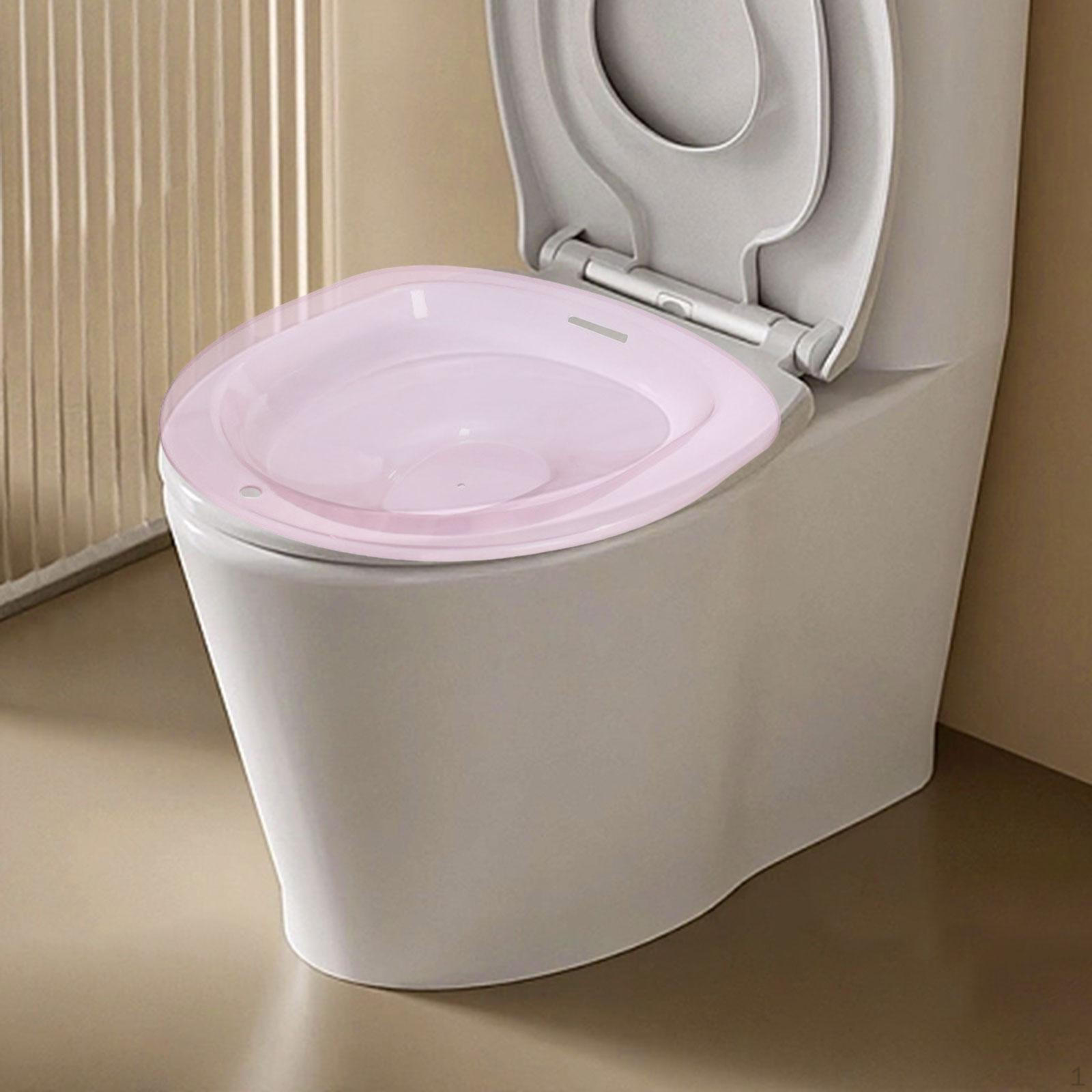 

Универсальная сидячая ванночка для унитаза с дренажными отверстиями для ежедневного очищения пожилых людей и женщин Transparent Pink