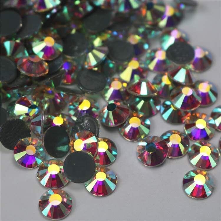 High Quality Ss10 Ss20 Strong Glue Crystal AB Hot Fix Rhinestones