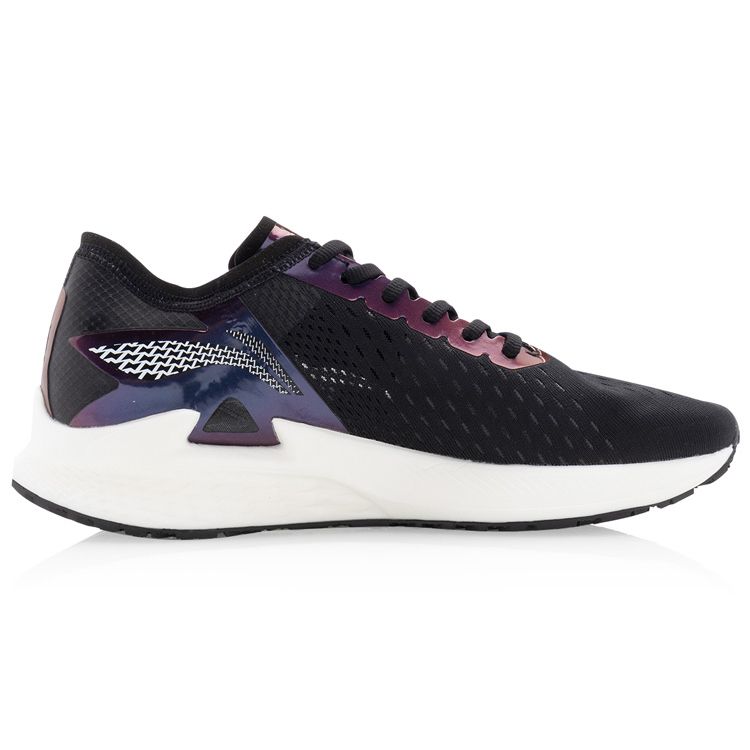 Li Ning Wind Chaser Stability Racing Support Low Top Running Shoes Women Sneaker Black Purple ARMQ004-1
