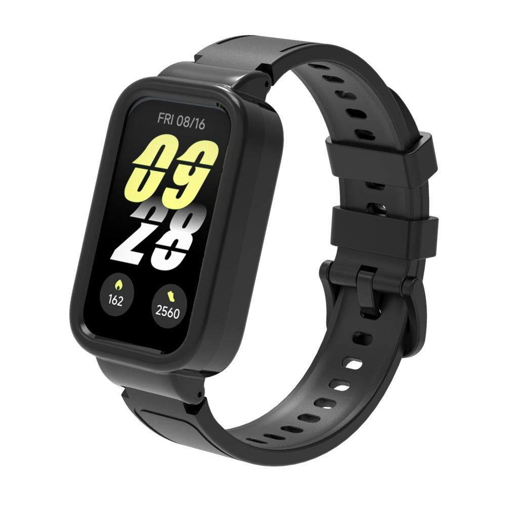 

Для Xiaomi mi band 9 активные аксессуары для умных часов sprot Силиконовый браслет correa Защитный корпус Cover для Redmi band 3 Чехол+Ремешок For Redmi band 3 чёрный