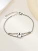 New stainless steel wholesale 26 English letters double-layer ring gold-plated bracelet