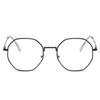 Student Metal Finished Myopia Glasses Octagonal Male Frame Personalized Polygon Anti-Blue Light Glasses Female Hair