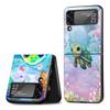 Cute Little Turtle Luxury Case for Samsung Galaxy Z Flip4 Flip3 5G PC Hard Cell Phone Shell Z Flip 4 3 Black Zflip4 Zflip3 Cover