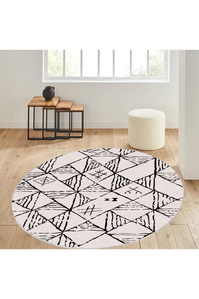 Rovigo Home Washable Round Printed Carpet RHM7104