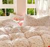 Class A Double Layer Gauze Bedding Set: Bubble Comforter Cover with Washed Cotton for Student Dorms, 3 or 4 Pieces.