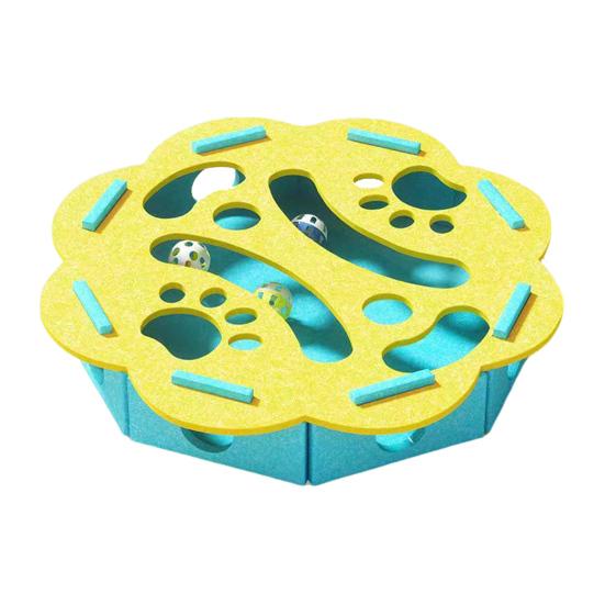 Cat Scratch Maze Toy Interactive Felt Maze Nail File Self-Play Maze Box with 3