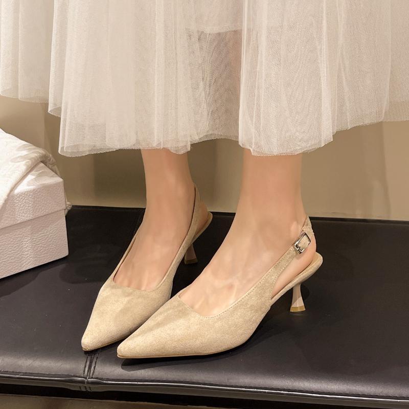 Fashion Women High Heels Sandals Elegant Pointed Toe Heeled Shoes Fashion Slippers Summer Slides 2025  Pumps Sexy Luxury Mujer Zapatos