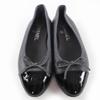 Great CHANEL Ballet shoes COCO Mark logo design leather pumps Gray 35.5 G02819 Used