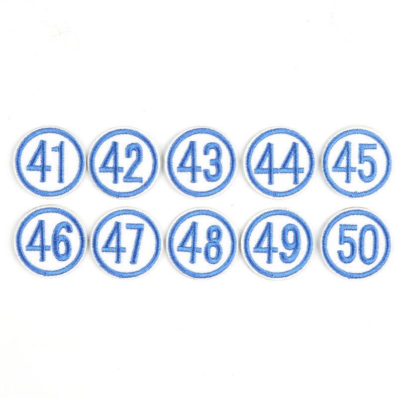Digitaler Stoffaufkleber Zahlenaufnäher Kindergarten Schulmarke Markierung Wärmeübertragungsaufkleber Kleidung Hosen Löcher Stickerei-Aufkleber Klein