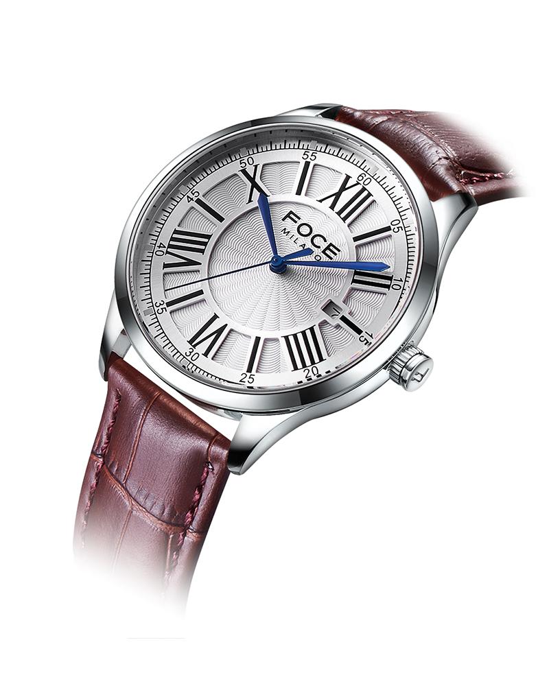 Poche Milano 40Mm Men'S Leather Watch Fm5879Gl-Wh
