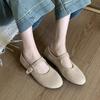 Fashion Shoes for Woman Flats Round Toe Casual Female  Candy Color Retro Mary Jane Shoes New Autumn Solid Flat Bottom Shallow Mouth Flat