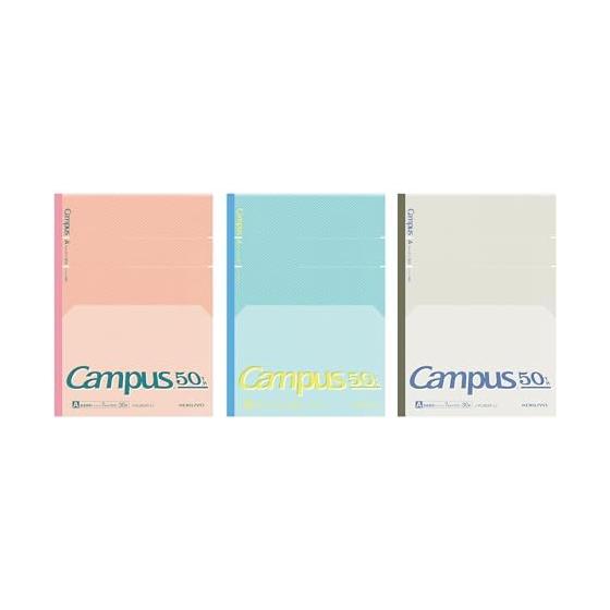 KOKUYO Campus Flat Feels Good Note Limited 50th Anniversary Semi-B5 Dotted A-lined 3 Color Pack No-FL3CAT-L1X3