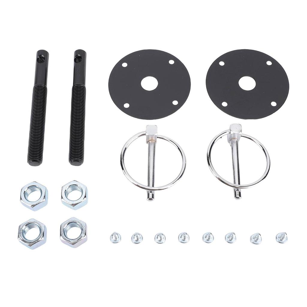 Aluminum Alloy Hood Pin Set Flip Over Universal Car Bonnet Catch Pin Kit for Sedans Trucks