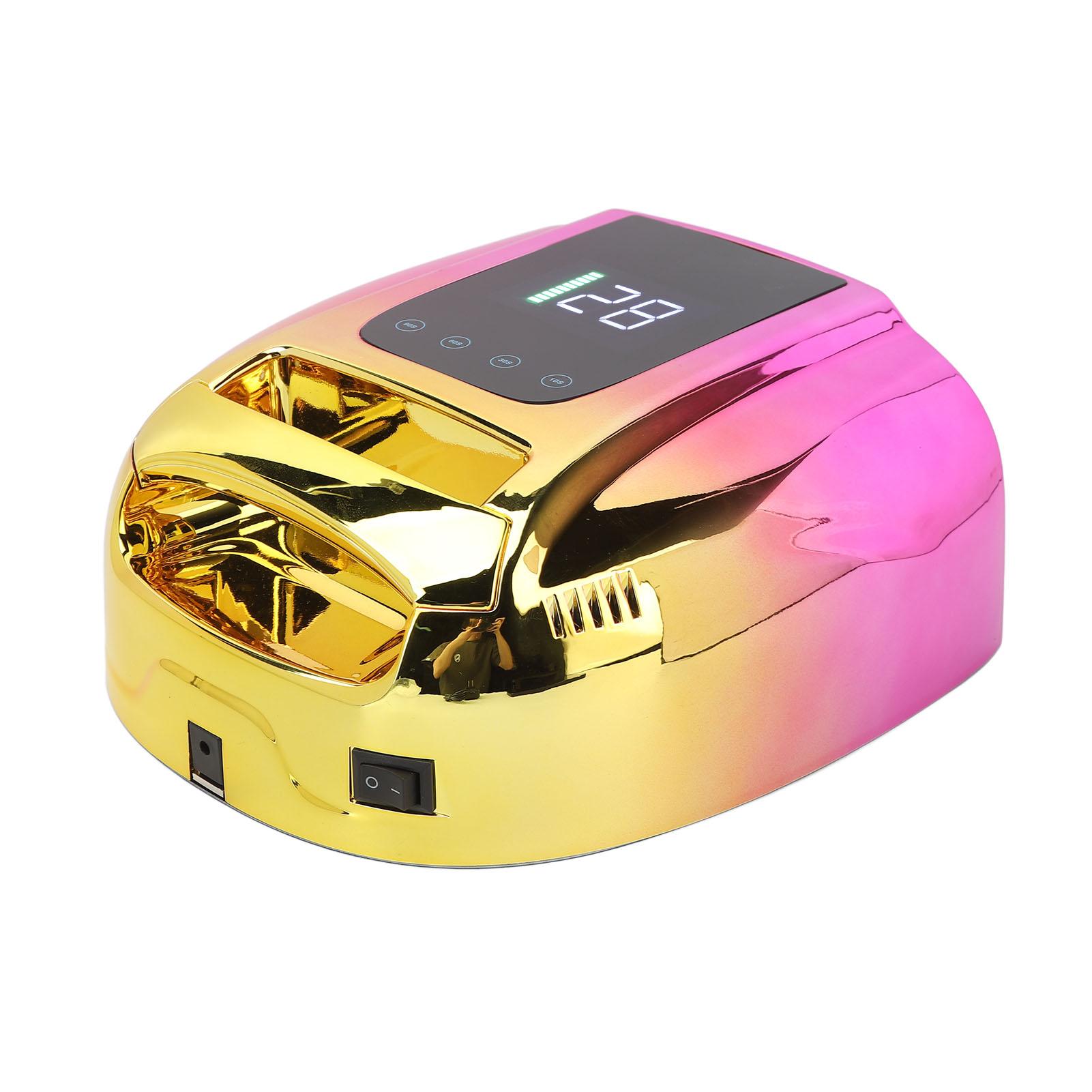 

Светодиодная лампа для сушки гелевых ногтей, инфракрасная лампа с ЖК-цифровым дисплеем, портативный маникюрный инструмент 96 Вт 100‑240 В EU PLUG