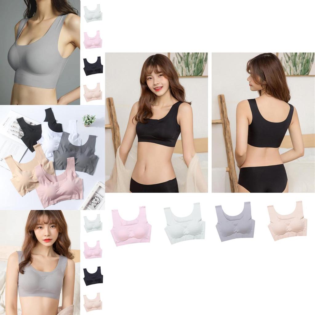 Seamless Plus Size Padded Sports Bra With Breathable Elastic And U Back Design