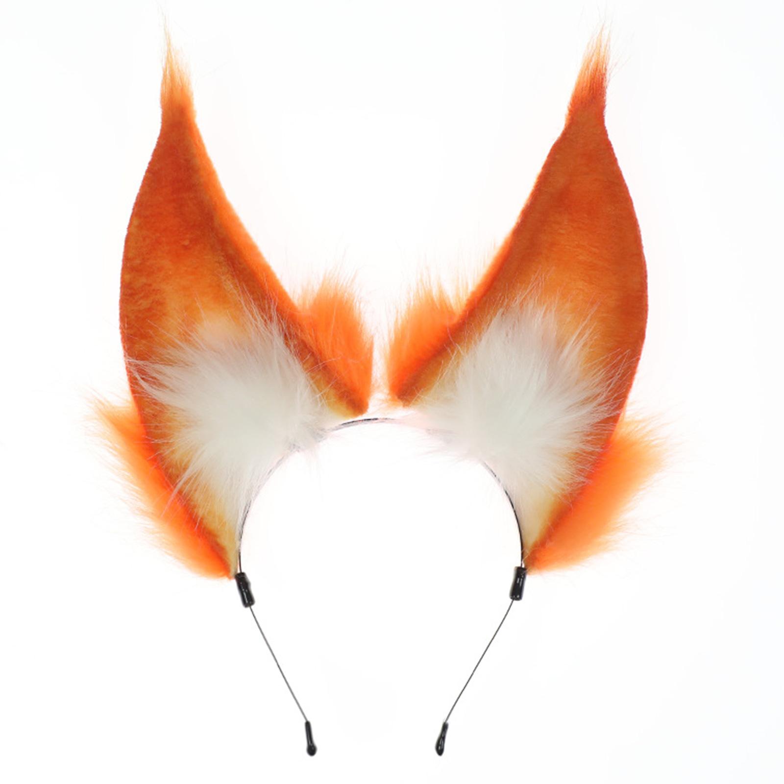 

Готический стиль Повязка на голову с ушками животных Мягкий и удобный обруч для волос Лисий обруч для волос Пушистый костюм для вечеринки для косплей-вечеринок A