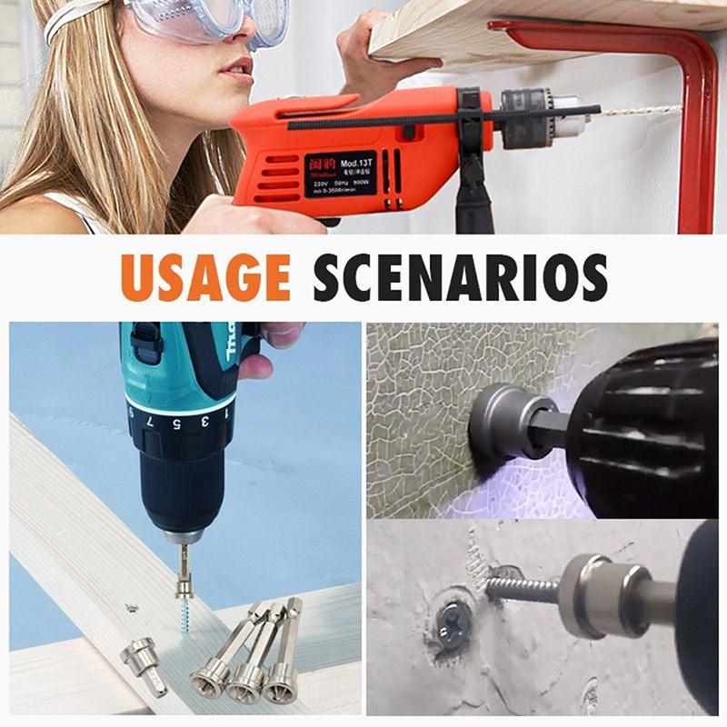 Magnetic Positioning Screwdriver Bits Woodworking Screw Hex Shank Bits