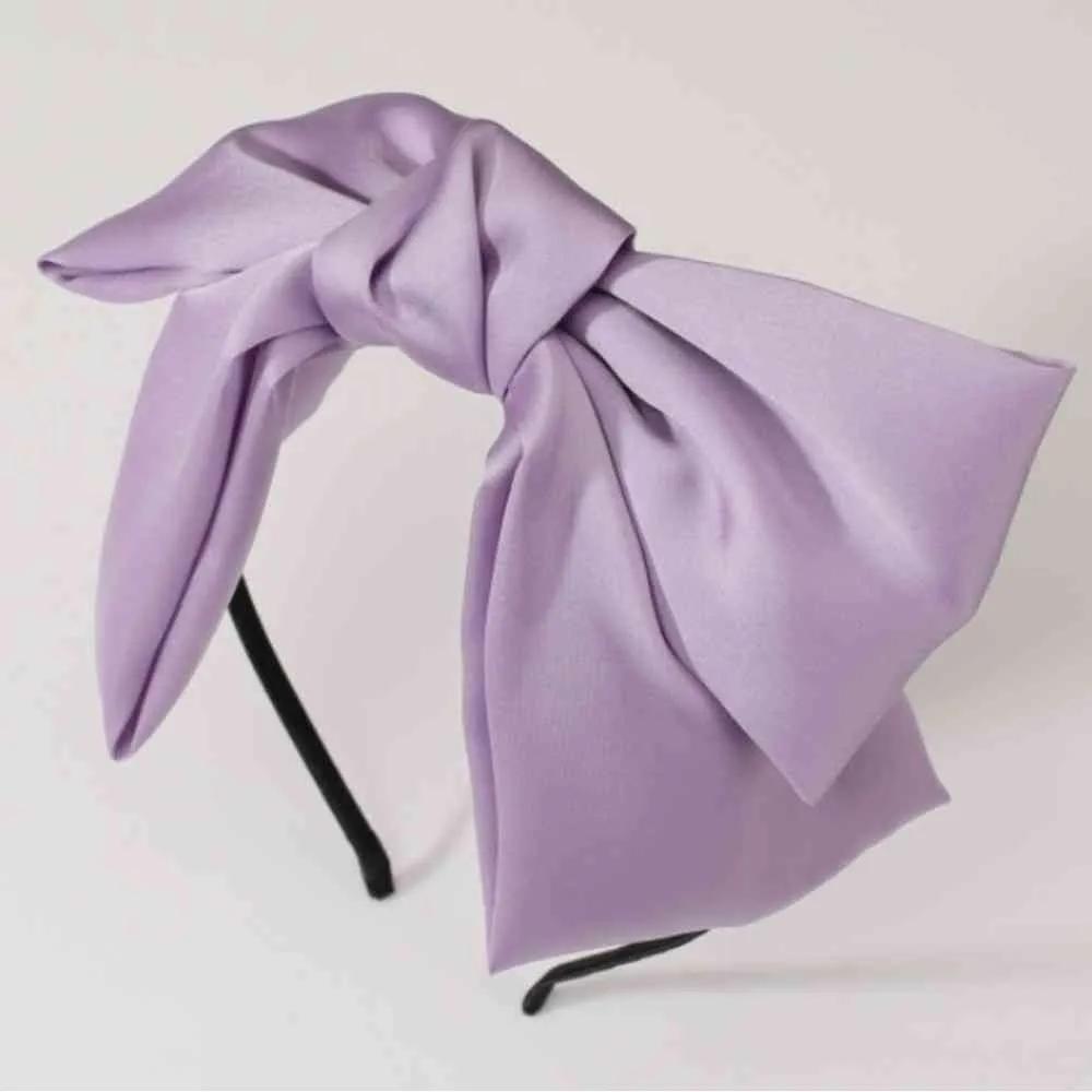Large ribbon headband, purple hair headband, hair headband