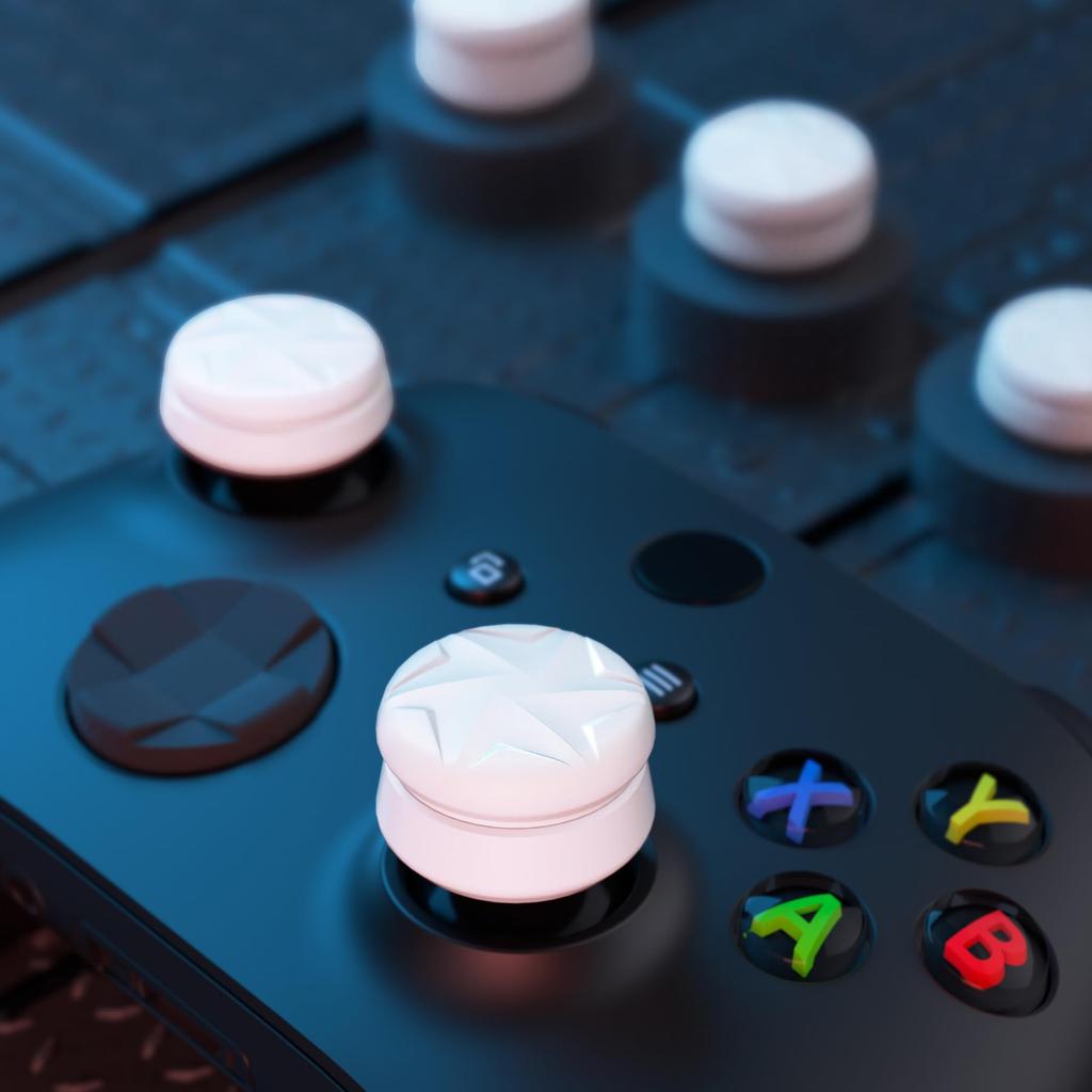PlayVital Thumb Cushion Cap Cover Thumb Grip for PS5 PS4 Thumbstick Grip Cover for Xbox Core Xbox One Elite Series 2 Wireless Thumb Grip Cap for