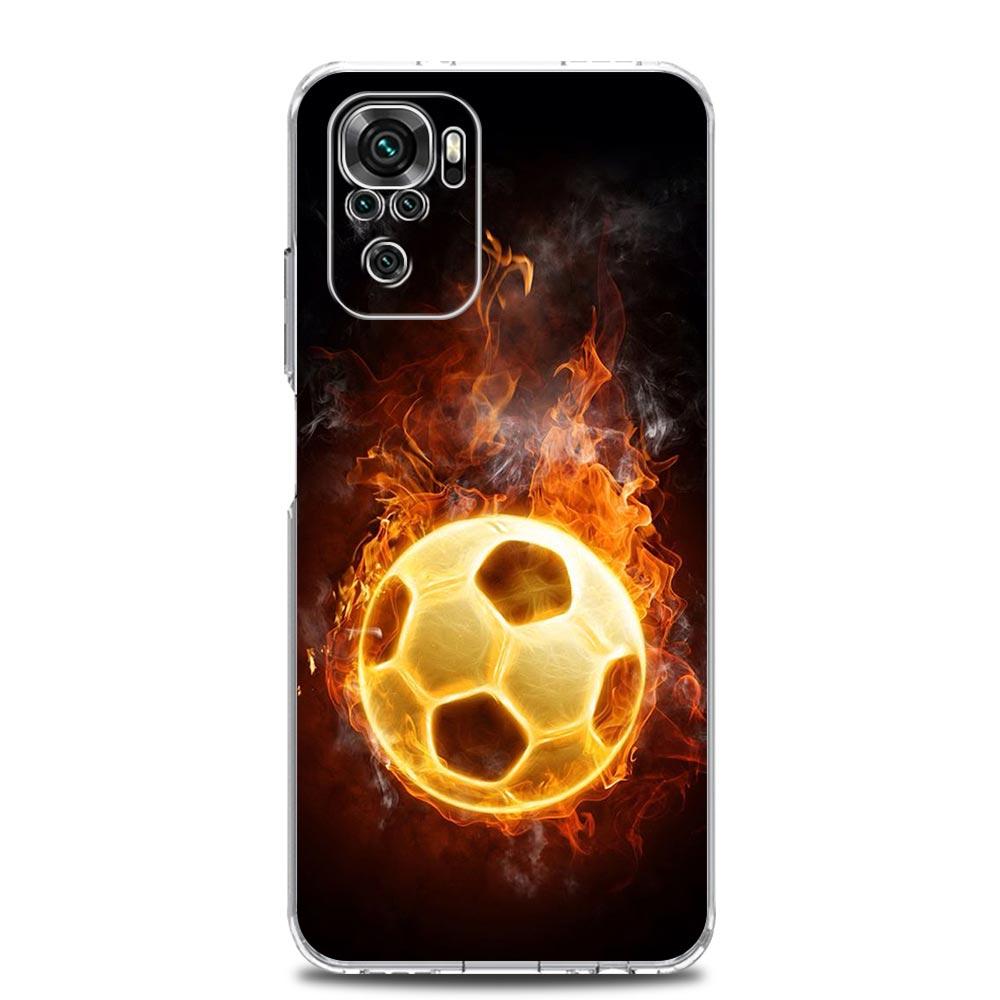 

Football Passion Soccer Ball Phone Case For Xiaomi Redmi Note 13 12 5G 9S 9 8 10 11 Pro 4G 9T 13C 12C 10C 9C 9A 7 Clear Cover Redmi 13C