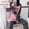Women's Long-Sleeve Padded Pajamas, Cute Cartoon Style, Large-Size, Spring & Autumn Homewear, 2024 New Collection.