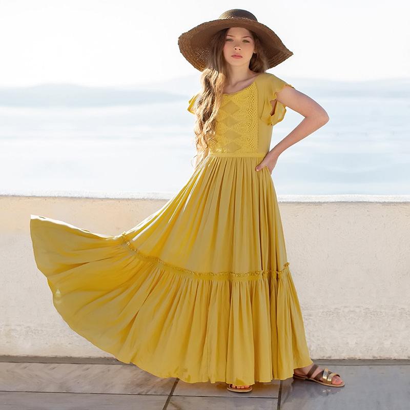 2023 Summer Girl Princess Dress Barne Blondekjole