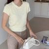 New ArrivalS Open Run Women S emboSSing PaTTern Crewneck T ShirT