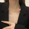 Stylish Double Layer Clavicle Chain Necklace - European & American Design, Trendy Pendant for Women