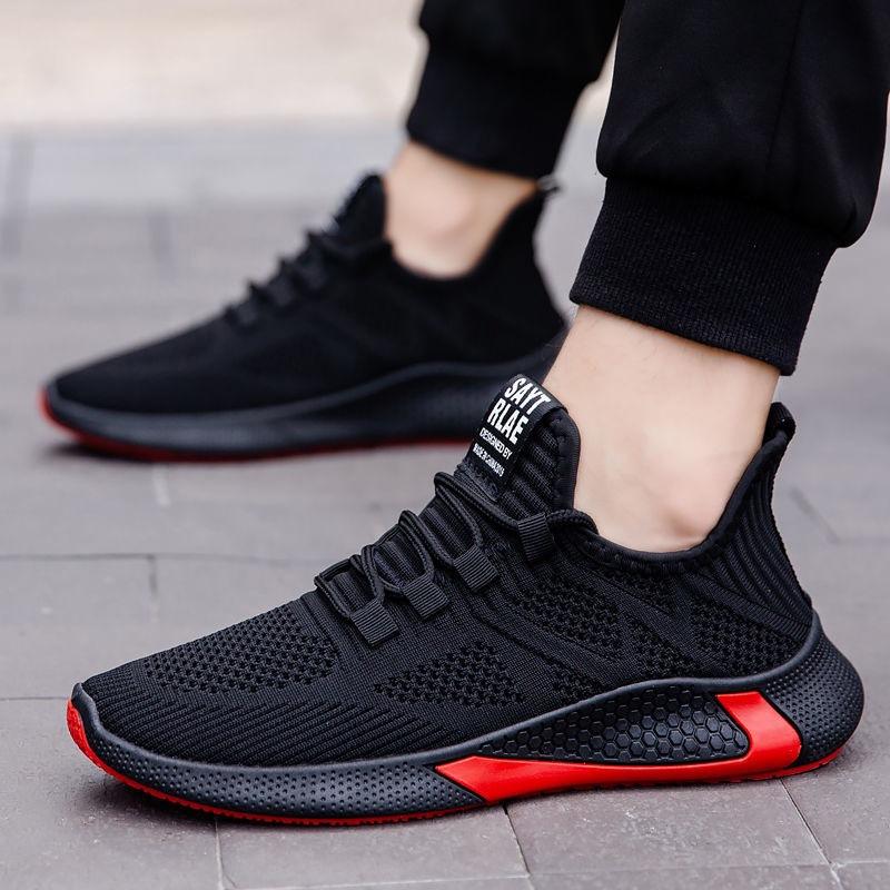 Sneakers 2025 spring breathable fly-woven shoes Korean version student running shoes foreign trade fashion casual shoes men