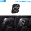 For Ford Mustang 2015-2023 Forged Carbon Fiber Driver Storage Box Panel Trim Cover Car Interior Decoration Accessories Sticker
