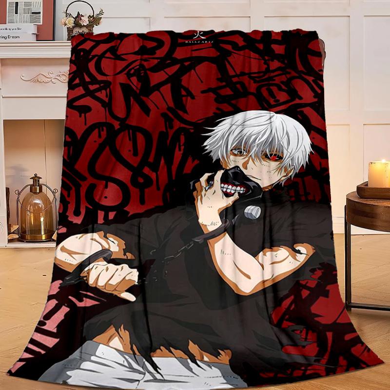 1PC Tokyo anime Artwork Flannel Blanket Gift, Suitable for Both Men And Women, Soft Ideal for Beds And Sofa, Birthday Or Christmas Gift
