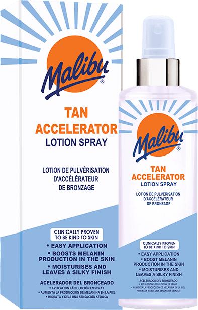 Malibu Unisex Cream Tan Accelerator Lotion Spray 250Ml