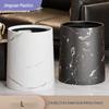 Nordic Style Large Capacity Retro Marble Wastepaper Basket for Bedroom, Living Room, Bathroom, and Hotel.
