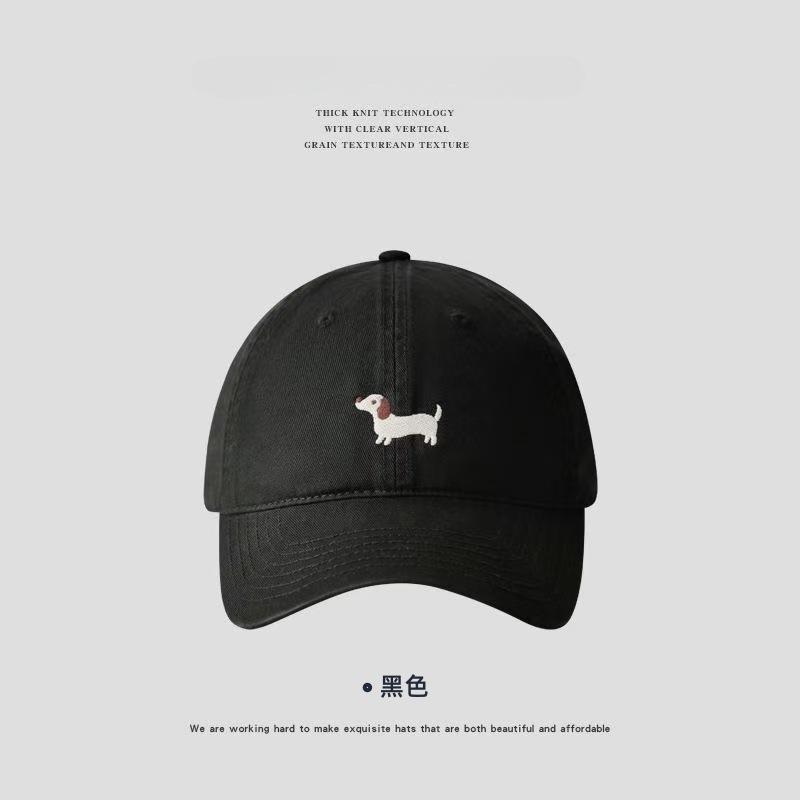 Cute Cartoon Dachshund Soft Top Cap Spring And Summer Hat High Quality Cotton Baseball Cap Men And Women The Same Style