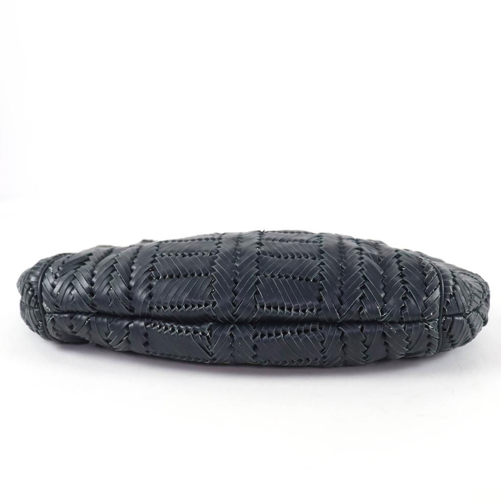 Great ANYA HINDMARCH  Handbag Neeson Hobo Bag Leather Dark gray leather Women Used