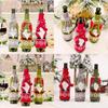 Creative Knitted Christmas Wine Bottle Cover Featuring Adorable Rudolph Design For Festive Table Decor