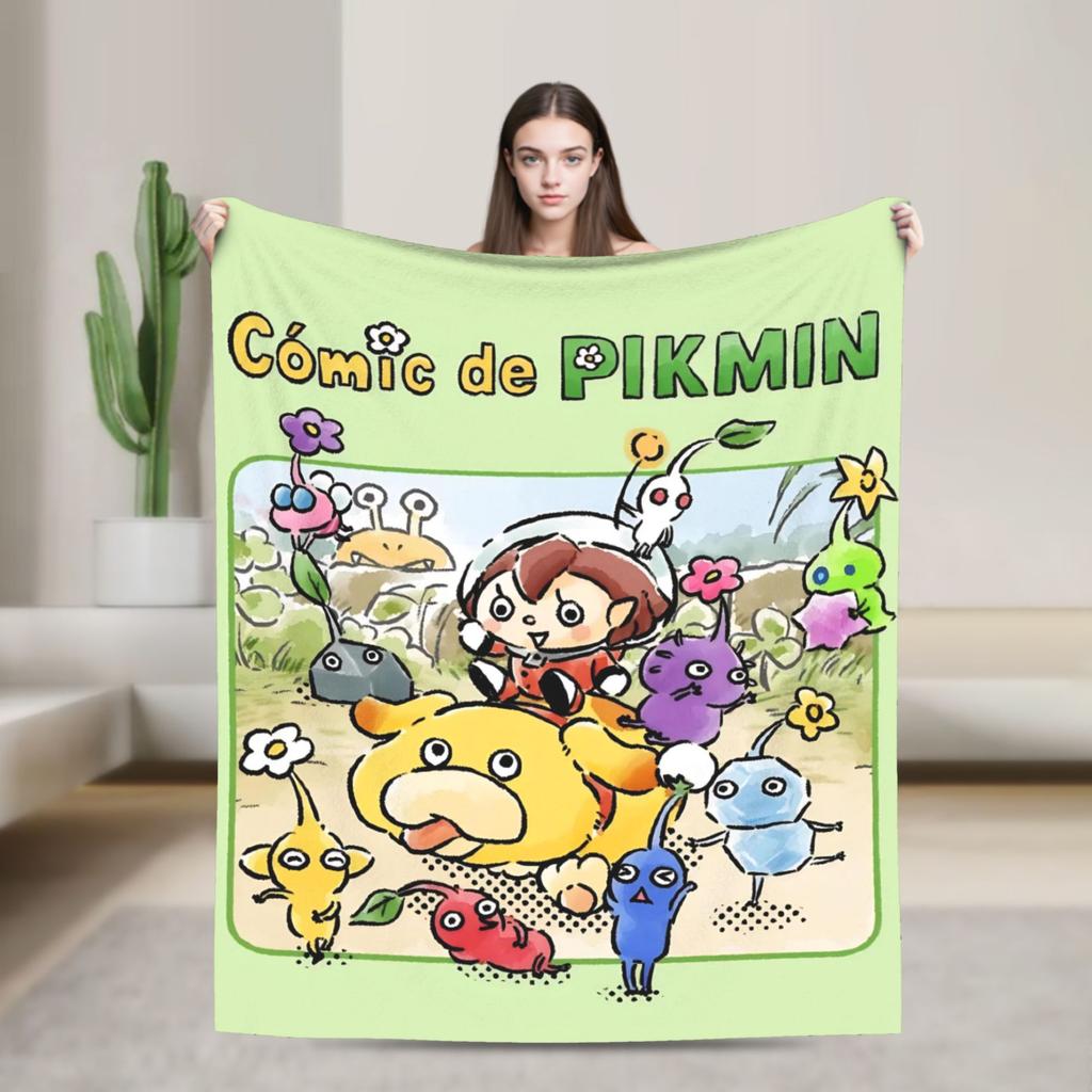 Pikmin Game Blanket  Super Soft Fluffy Plush Throw Blanket For Couch Bed Airplane Travel Flannel Bedspread Bed Cover