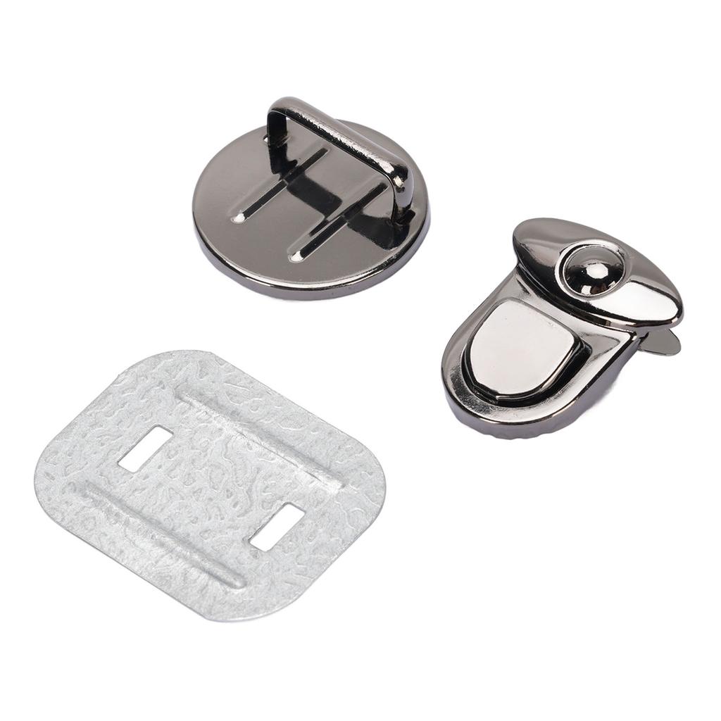 10 Sets Tuck Lock Clasp Catch Silver Black 25mm Wide Duck Tongue Lock with 30x39mm Base Plate for